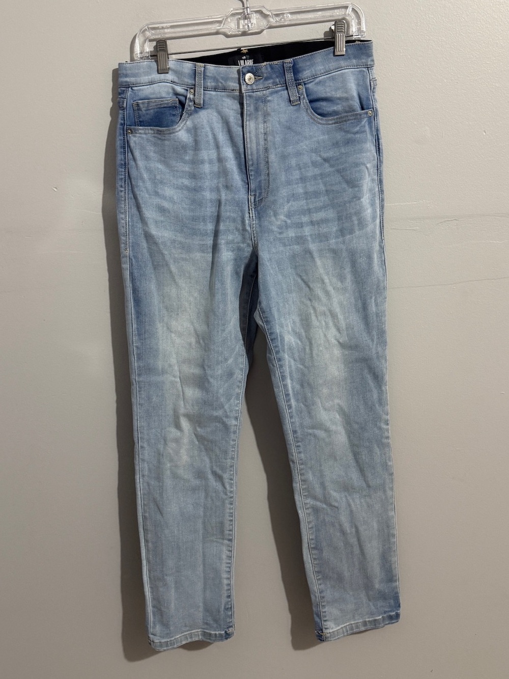 LuLaRoe Magic Waist Jeans Womens 30 High Rise Straight Leg Light Wash Ankle